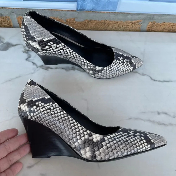 M.Gemi  Snakeskin Print Wedge Heels 35 - Picture 7 of 12